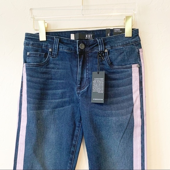 KUT Connie Side Stripe Ankle Skinny Jeans Stretch - Picture 3 of 7
